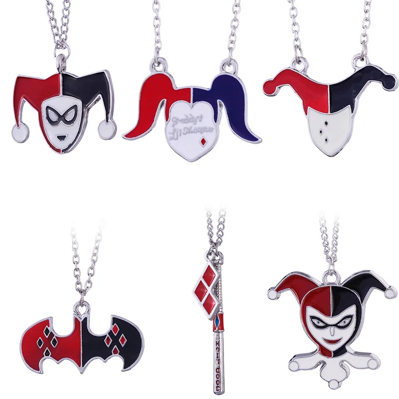Collar de película caliente, collar de bate de béisbol Harley, colgante de circo, regalos para fanáticos de la película, accesorios de Cosplay, accesorios de joyería para hombres y mujeres
