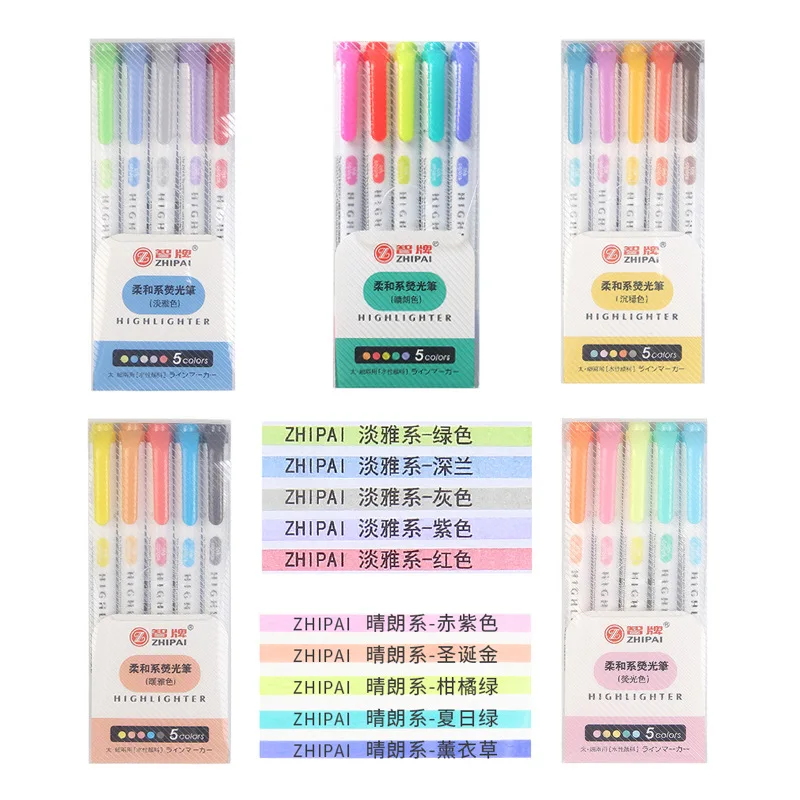 

25 Colors Double Head Highlighter Pen Colors Fluorescent Highlighters Art Marker School&Office Art Supply Pen