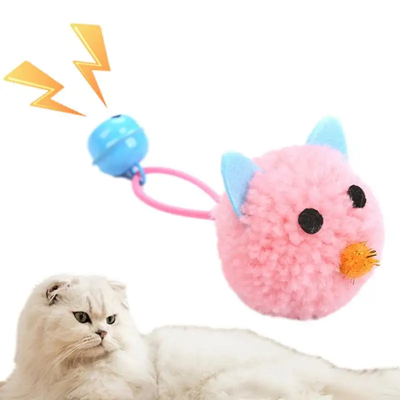 Cat Toy Mouse Play Mouse Toy With Bells Indoor Kitten Interactive Fun Plush Mouse Shaped Toy Indoor Cats Exercise Toy For Small