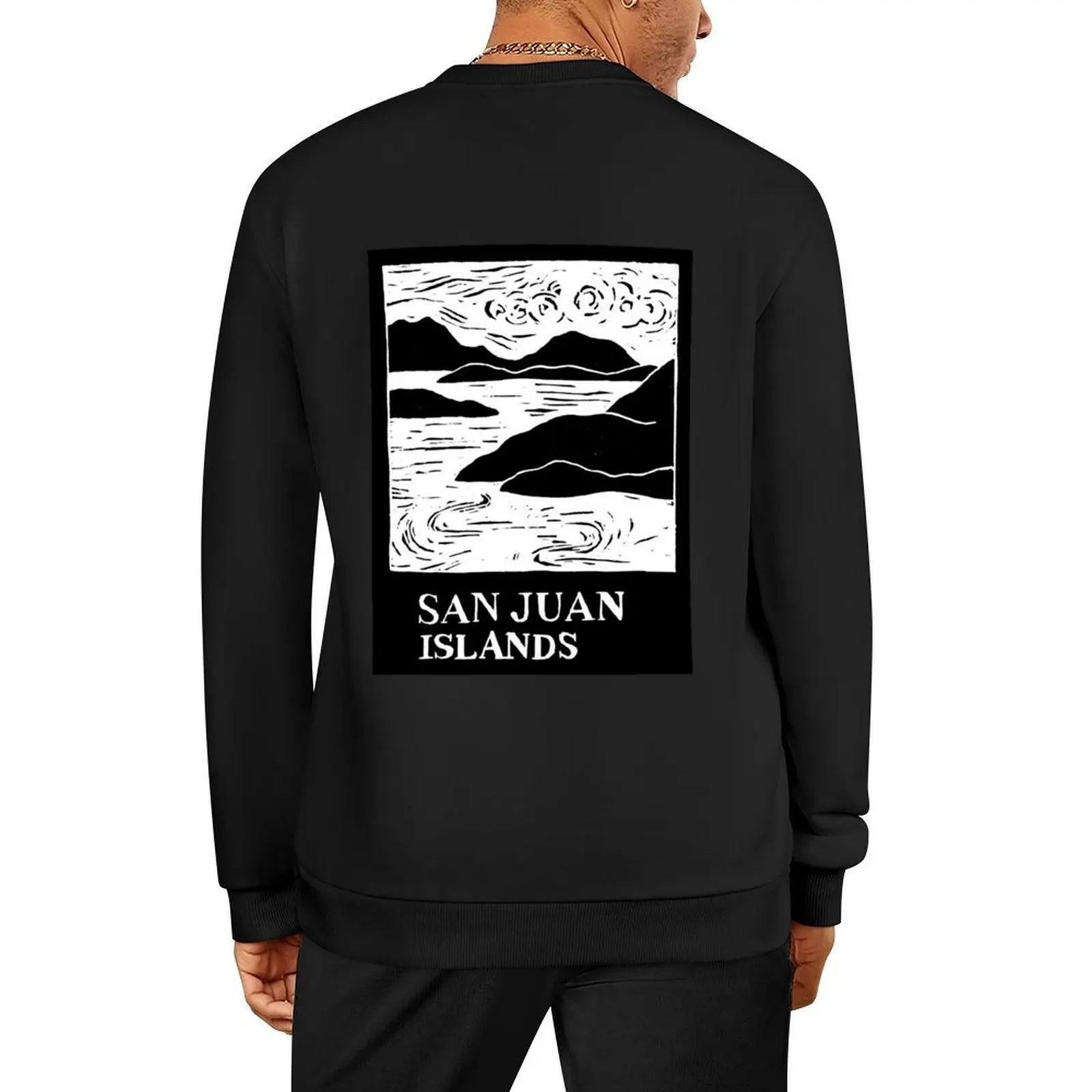 

San Juan Islands Washington USA Pullover tracksuits korean clothes men clothing men's sweat-shirt graphic sweatshirts