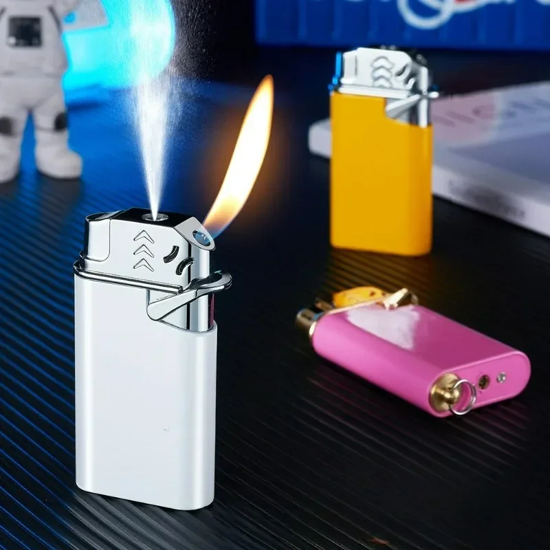 

Новинка, зажигалка для розыгрышей, распылитель воды и надувание воздуха, устройство для трюков, легко нажимаемый рычаг, зажигание, искусственное пламя, креативный кляп, подарок для розыгрышей