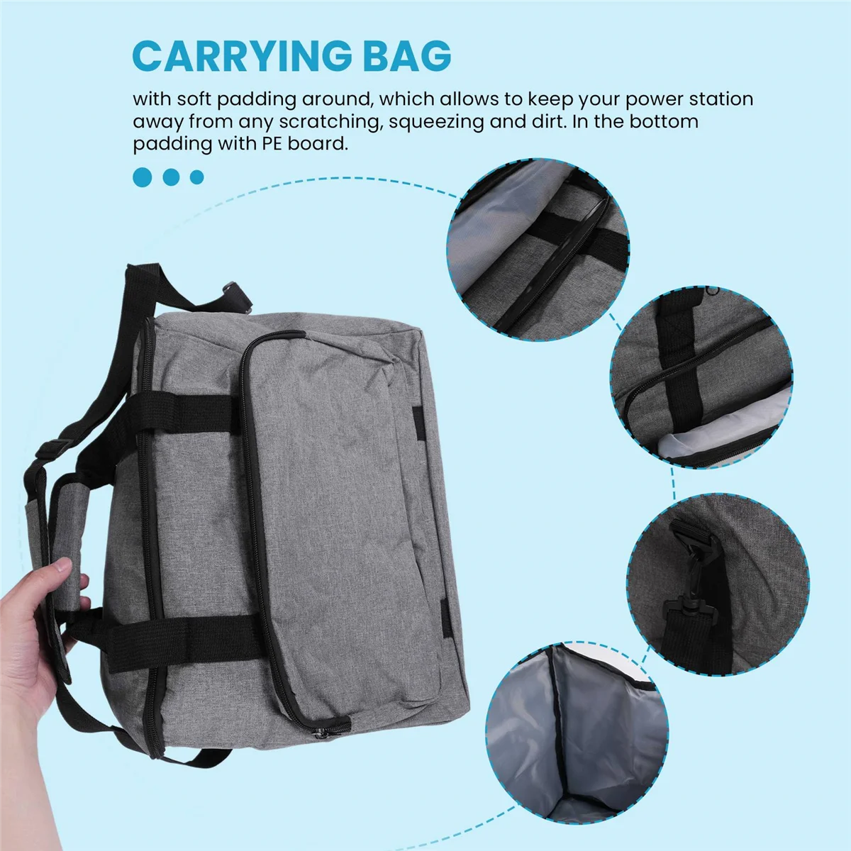 

RUAI Carrying Bag for Jackery Portable Power Station Explorer 1000,Waterproof Carrying Bag for Jackery Portable Power Station