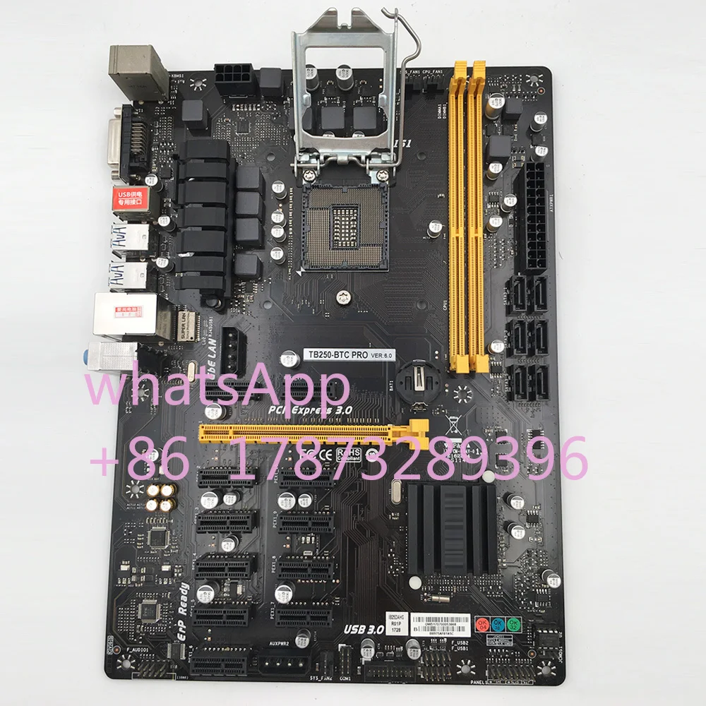 TB250-BTC PRO For Desktop Motherboard 12 Graphics Slots LGA1151 DDR4 Support GTX1060 Fully Tested