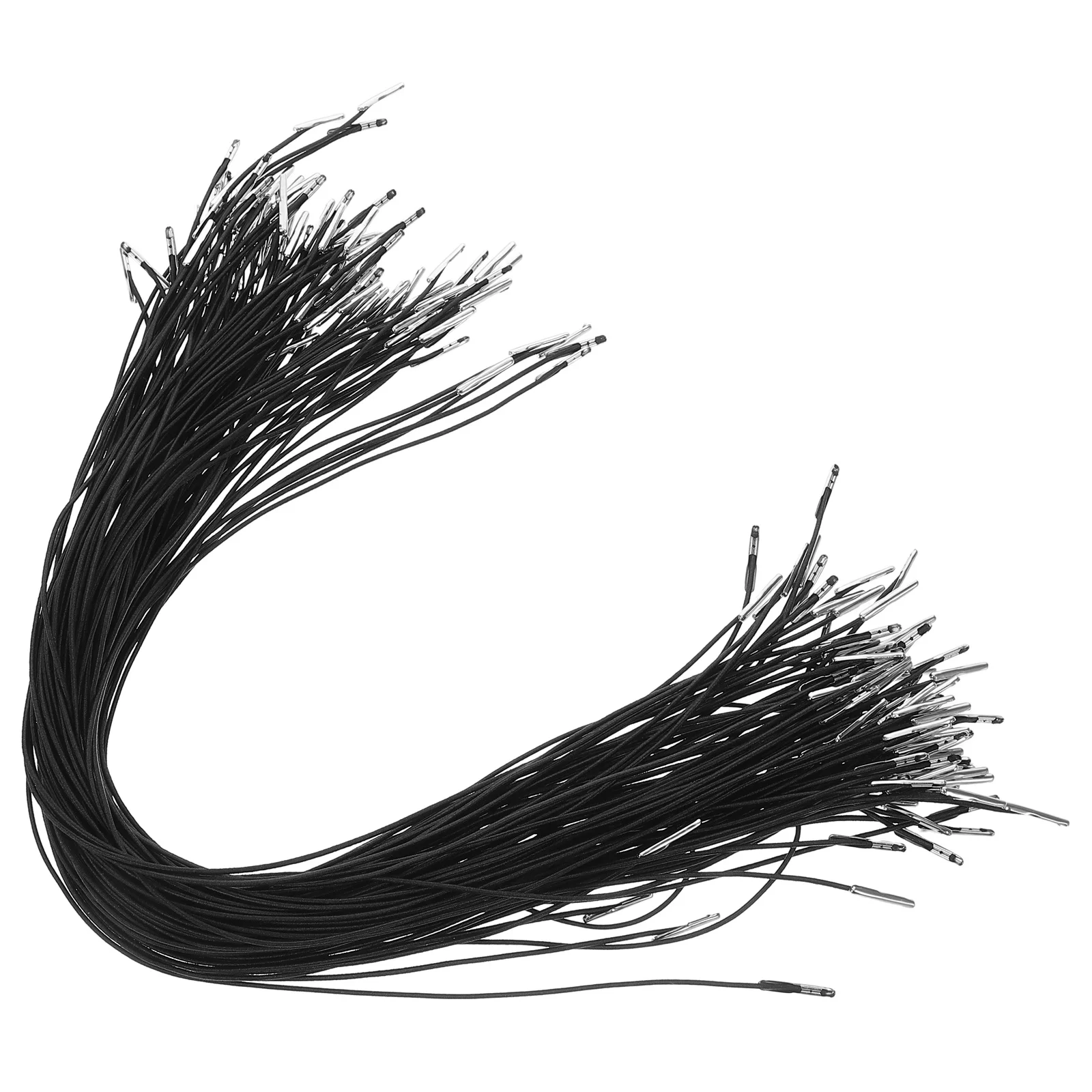 เชือกยางยืดแบบมีหนาม 100 ชิ้น สำหรับหมวก หน้ากาก งานฝีมือ DIY ทนทาน อเนกประสงค์ ใช้แทนเชือกผูกฮู้ดดี้