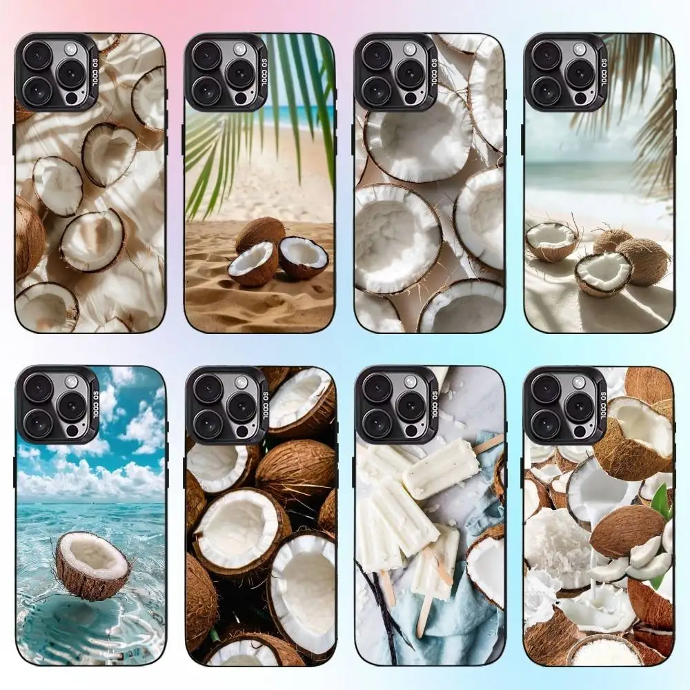 

Refreshing coconut scenery Phone Case For iPhone17,16,15,14,13,12,11 Plus,Pro Max Black Candy Matte Shockproof Cover