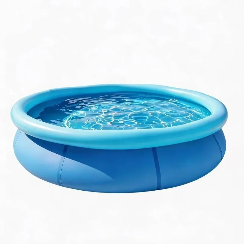 

183cm/240cm/305cm/360cm Round Outdoor Swimming Pools, Multi-Size Mesh-Lined Pools for Home Use