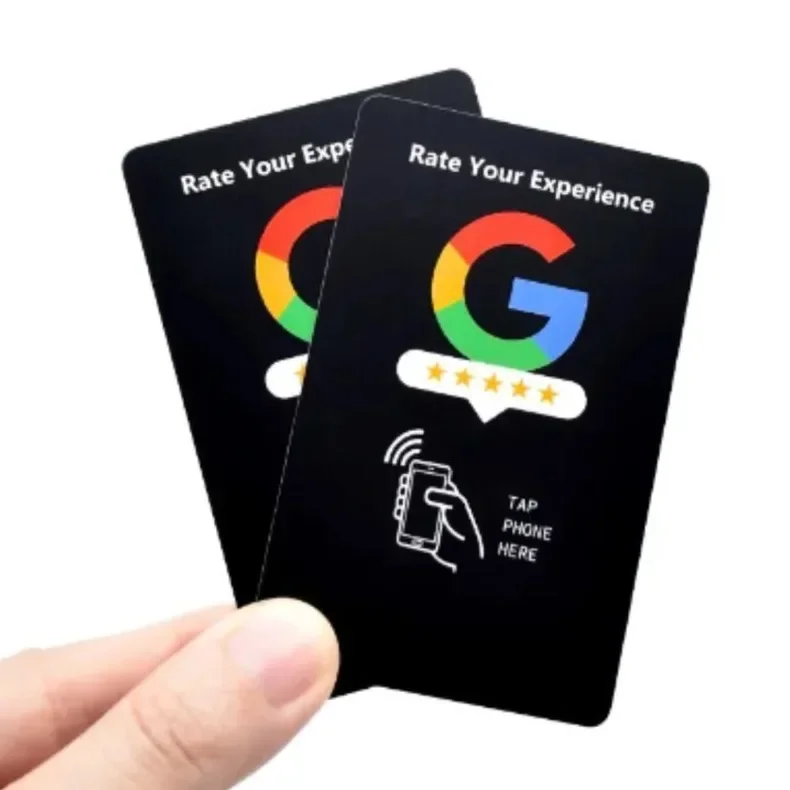 1Pc/10Pc Reusable Google Review Tap NFC Card Review Us On Google Programmable NFC Tap Card User-Friendly TimeSaving Factory Spot