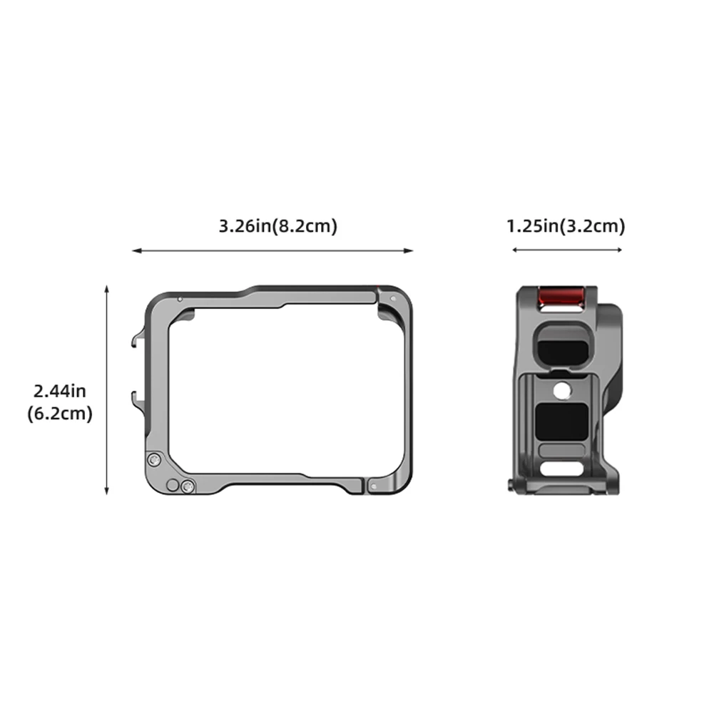 Aluminiumgehäuse mit Kaltschuhhalterung, Metallkäfig, Kamera-Schutzrahmen für Insta360 Ace Pro 2-Kamera