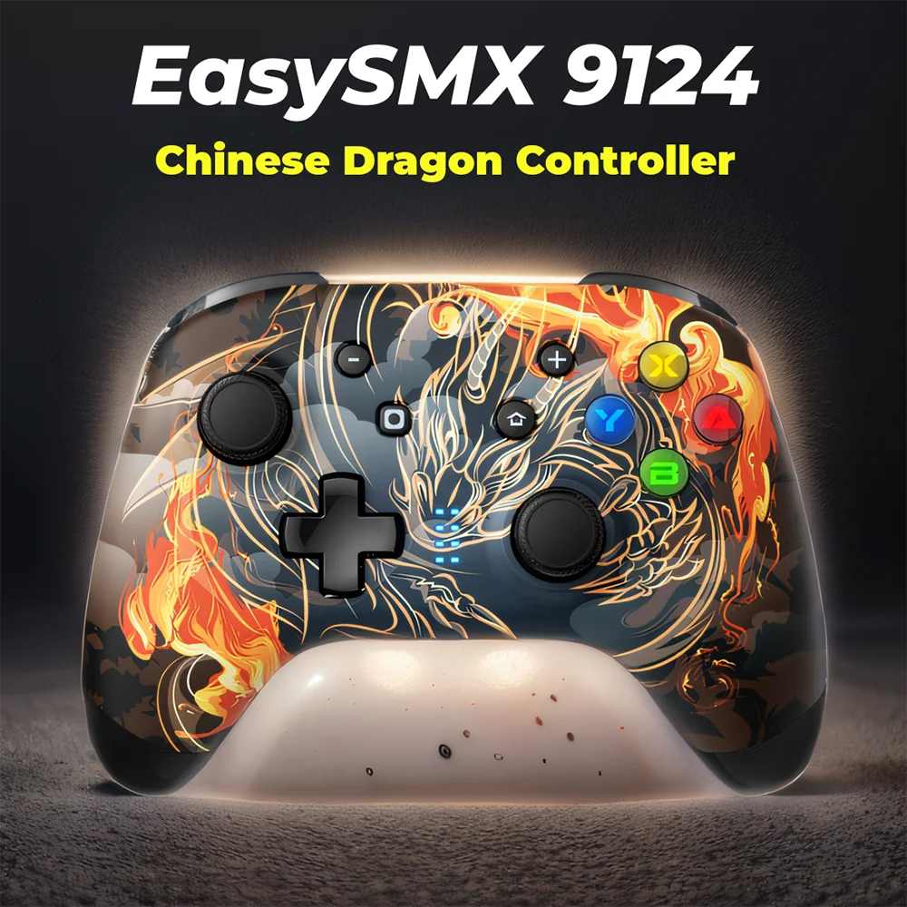 EasySMX 9124 Wirelss Gamepad Dragon Bluetooth Controller Compatible with Nintendo Switch/PC/Smartphone/Steam Deck/Smart TV