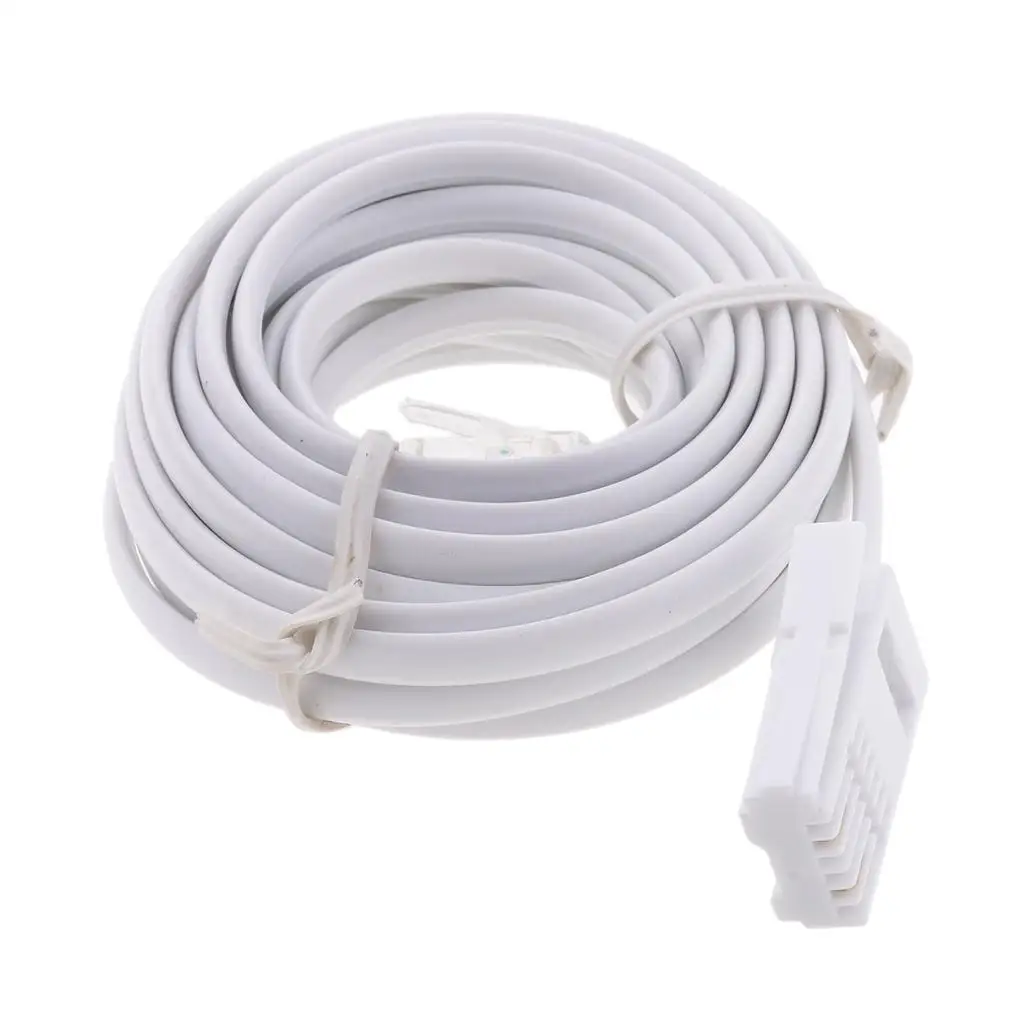 10ft RJ11 to UK BT 6P2C Landline Telephone Extension Cable Adapter Connector