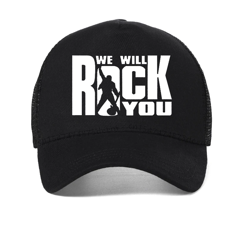 Boné de beisebol feminino freddie mercury a rainha banda verão marca rock men hip hop boné malha respirável snapback chapéus gorras