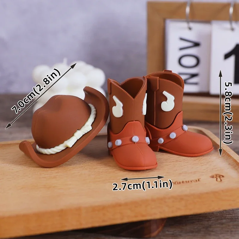 17-teiliges Cowboy-Kuchenaufsatz-Set mit Hut, Stiefelkugeln für westliches Thema, Geburtstag, Babyparty, Party-Dekoration, Zubehör im Cowboy-Stil – Detail 9