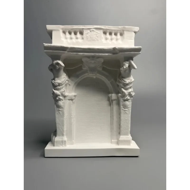 

retro building doors and windows garden micro-landscape aromatherapy incense plaster statue gift