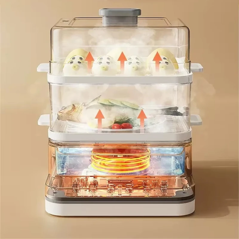 Household 3 Tier Large Capacity Electric Steamer Multi-function All-in-one Steam Cooking Pot