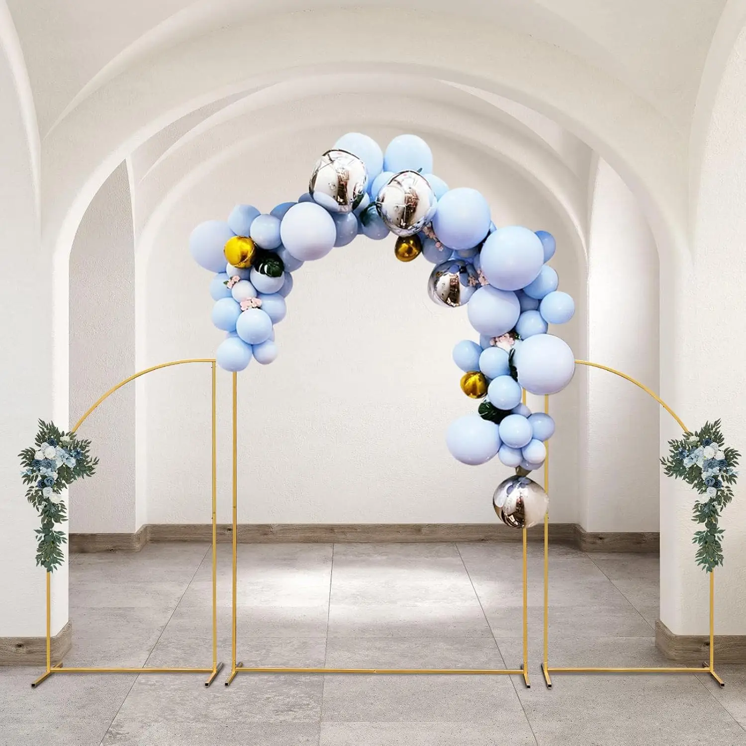 3pcs Metal Wedding Arch Backdrop Stand, Stand Wedding Arches Garden Balloon Arch for Outdoor Indoor Party Birthday Decor Party