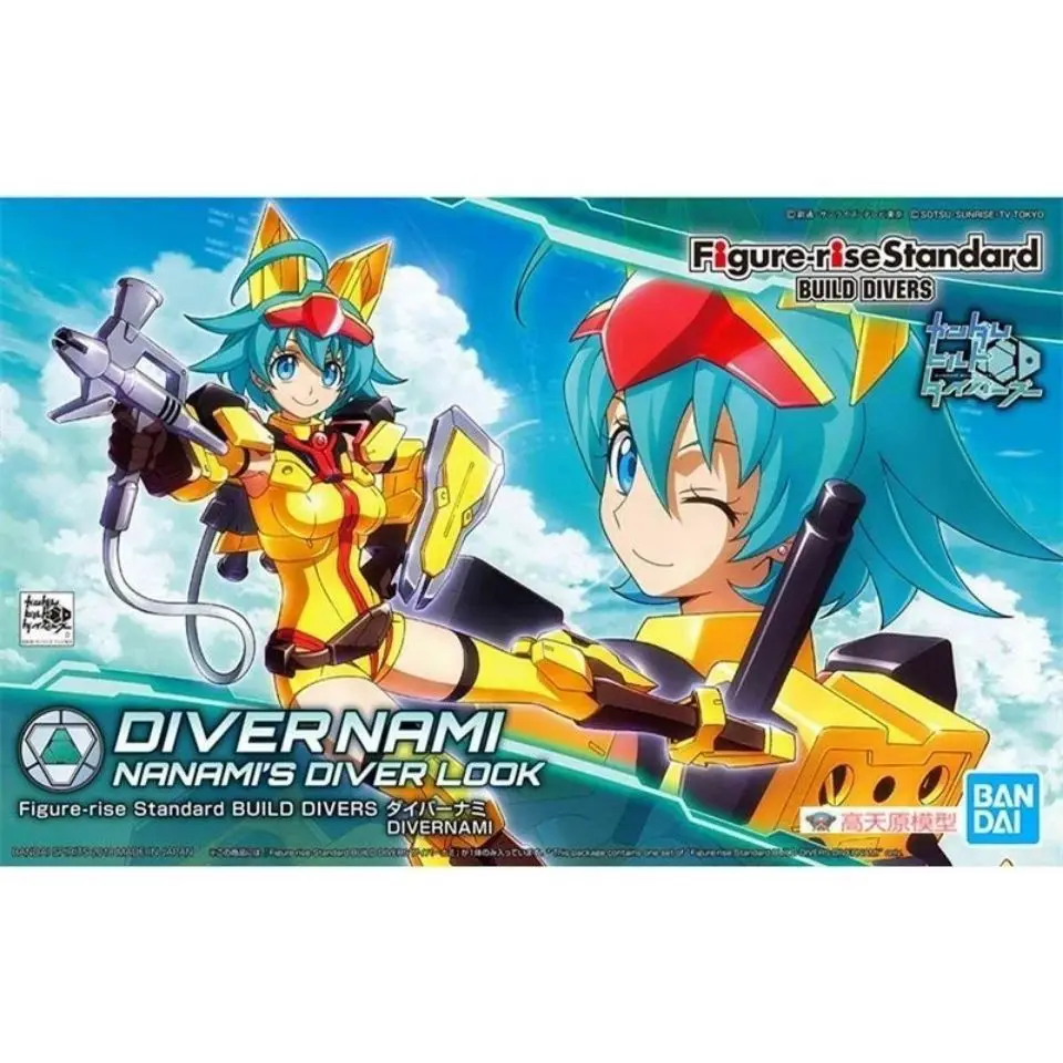 Bandai Original in Stock Diver Nami HGBD 016 Anime Figure Nanami Mobile Suit Girl Toys for Kids Collectible Model Ornaments