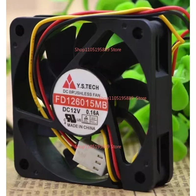 

NEW Cooler Fan for Y. S.TECH FD126015MB 12V 6015 Double Ball Cooling Fan 6CM 60x60x15mm