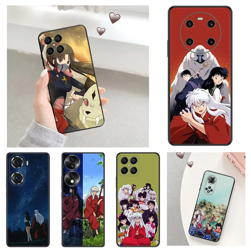 Soft Anti-Drop Phone Case For Honor X7b X6 70 90 X8 b X9A X9B Magic5 Pro Cartoon Inuyasha Sesshomaru Pixel 8A 7A 6A 6 7 8 Cover