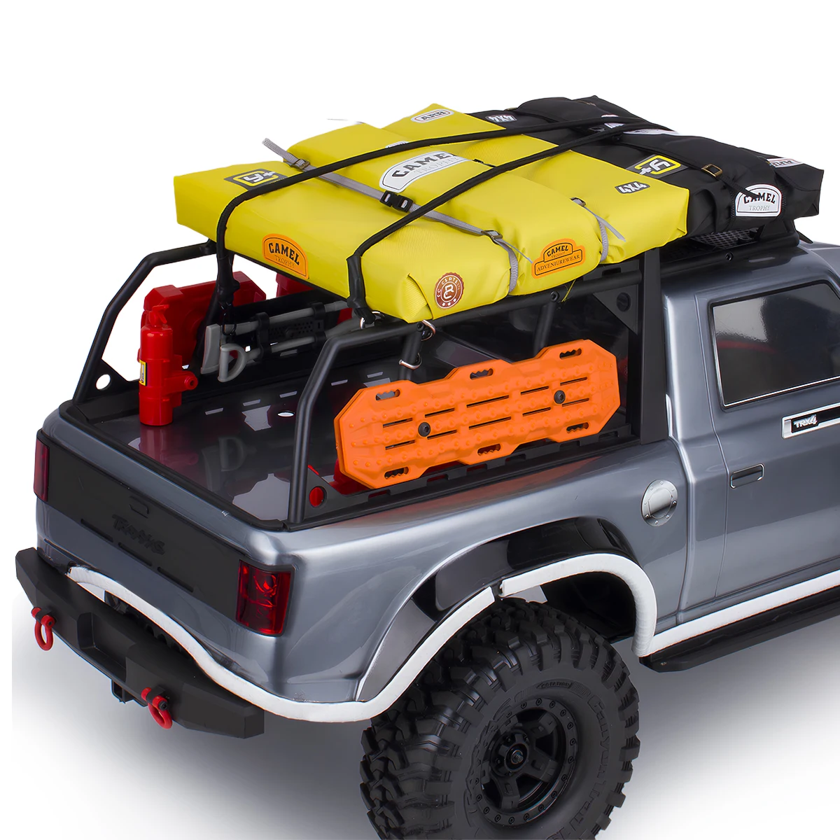 Sac de tente de toit simulé, accessoires décoratifs pour voiture sur chenilles 1/10 RC Axial SCX10 TRX4 Defender TRX6 Yikong RC4WD, mise à niveau à monter soi-même