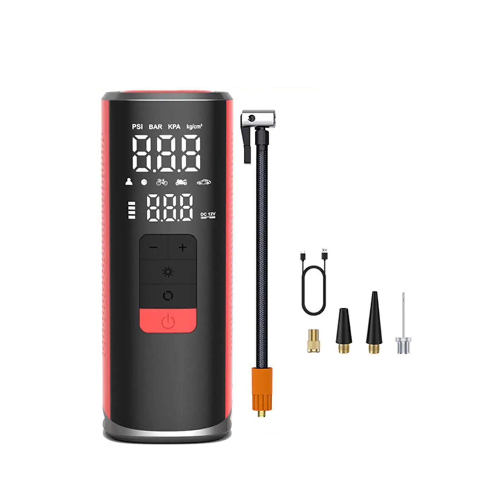 

Портативный автомобильный компрессор для подкачки шин, простой в использовании, многофункциональный, с электрическим насосом для шин и велосипедов