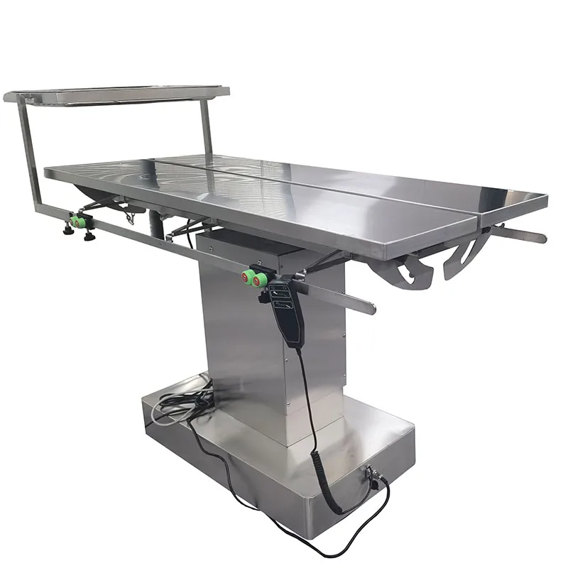 

heating system Stainless Steel Large Veterinary Surgical Table electric lifting Surgery Operate Table