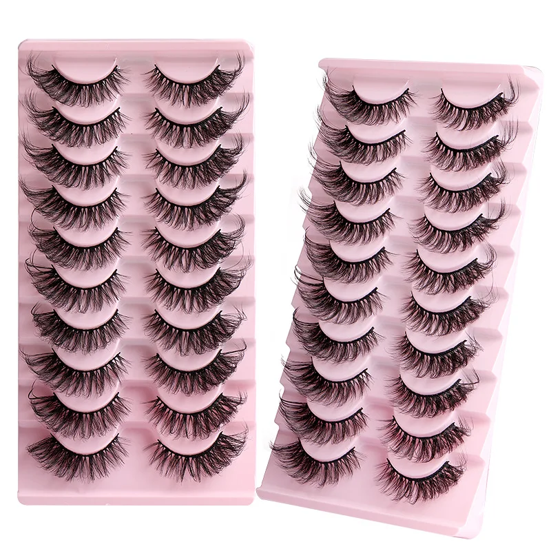 Natural False Eyelashes 10 Pairs Maquiagem Soft Faux Mink Lashes Reusable Fluffy Half Eyelash Makeup Product