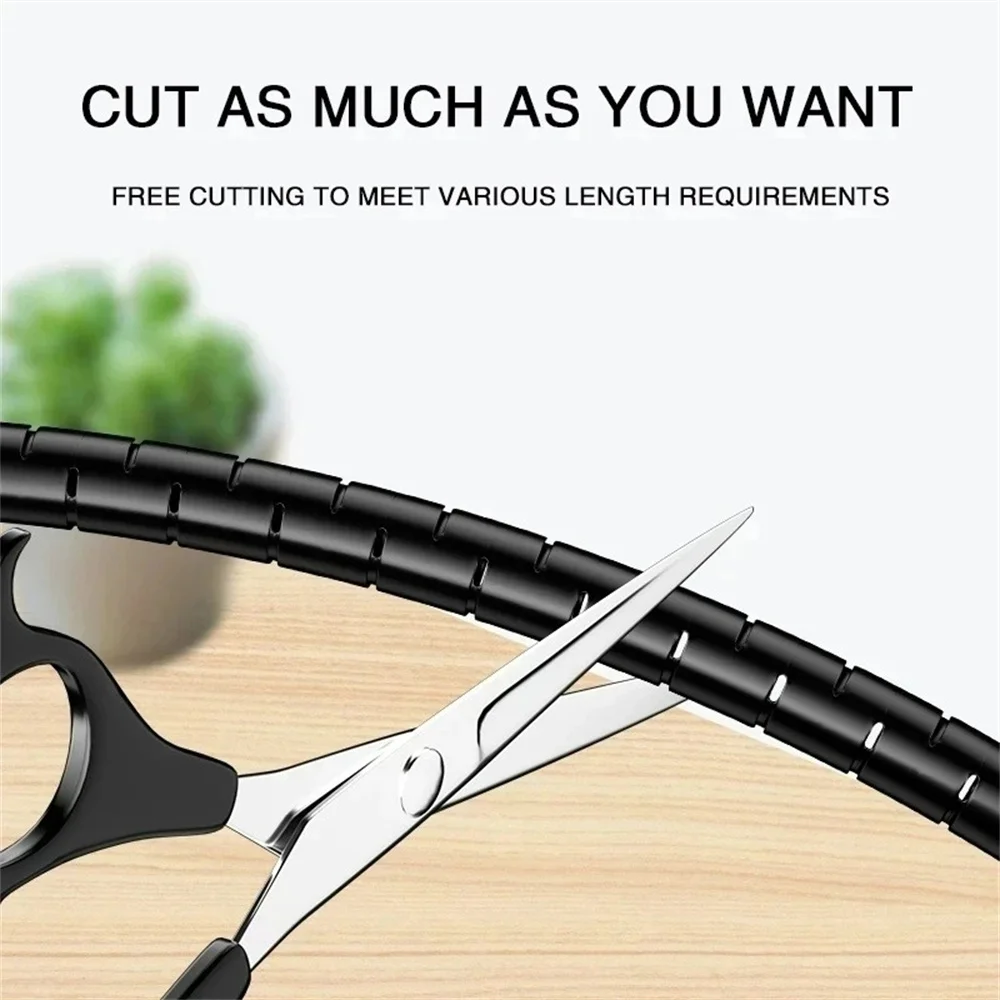 16mm Storage wire protection cover Flexible Spiral Cable Protector wire Organizer Computer Cord Clip Organizer Management Tool view 6