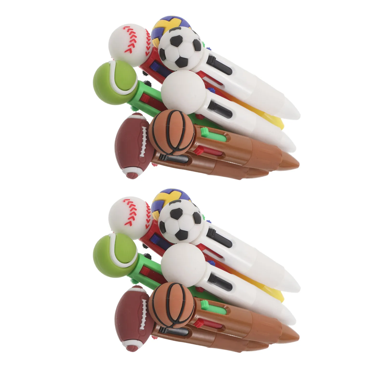 14Pcs Mini Ballpoint Pen For School Supplies Pens Christmas Stocking Fillers Retractable Sports Themed Soccer Basketball