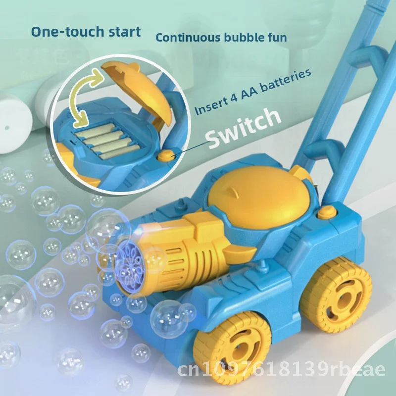 لعبة سيارة الخزان الكهربائي للأطفال مع منفاخ فقاعات يعمل بالدفع اليدوي وتميز الموسيقى الخفيفة للعب الأطفال في الهواء الطلق #5