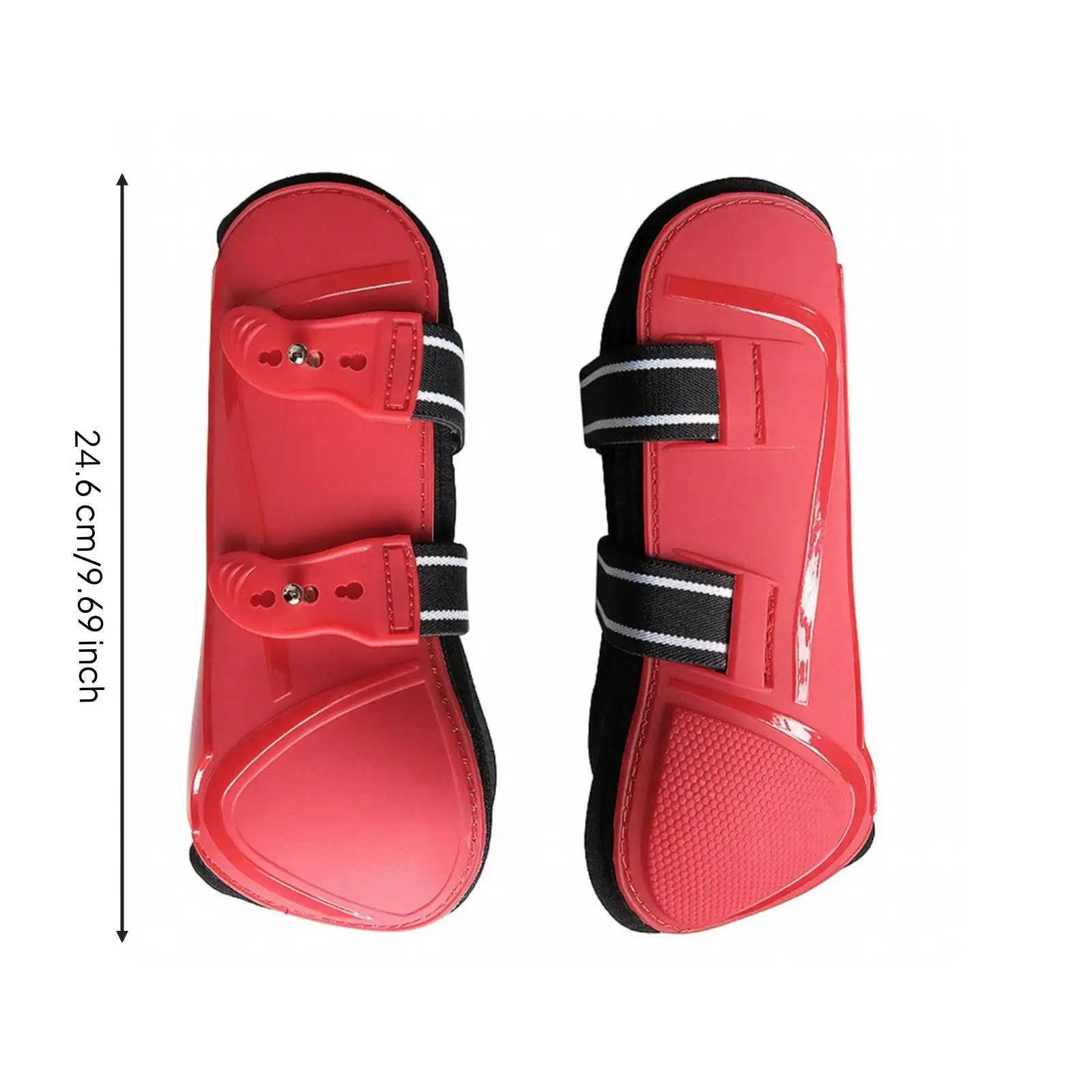 PU Shell Horse Leg Protector Tendon Boot with Adjustable Straps for Jumping and Riding Safety