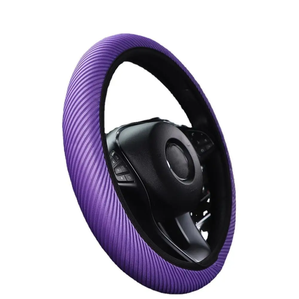 

Breathable and sweat absorbing striped mesh without inner ring, new elastic steering wheel cover, car handle cover