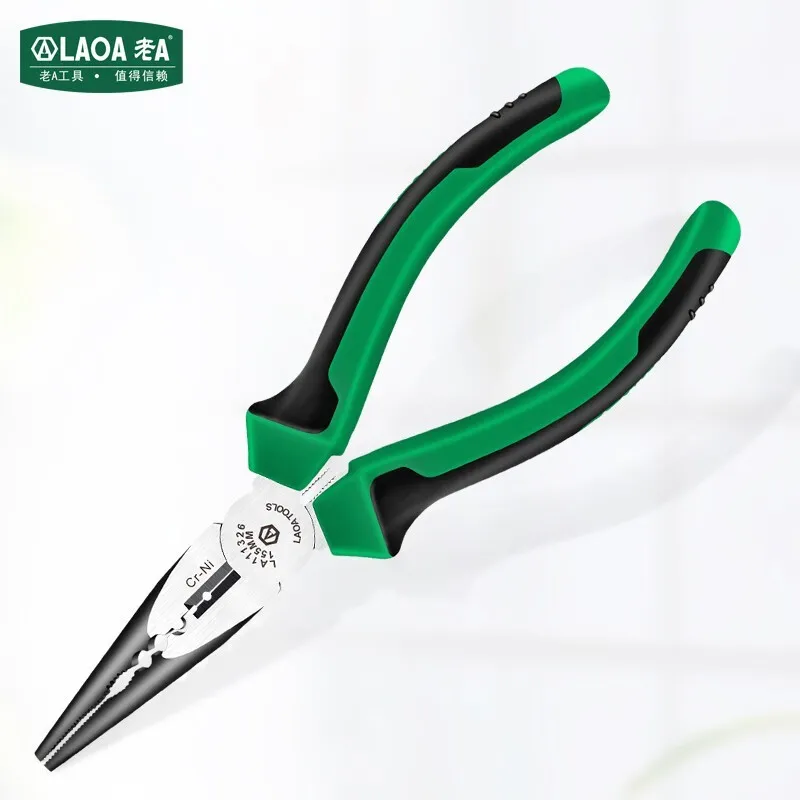 

LAOA LA111326 chrome-nickel steel toothed needle-nose pliers needle-nose pliers fishing pliers long-nose pliers 6 inches