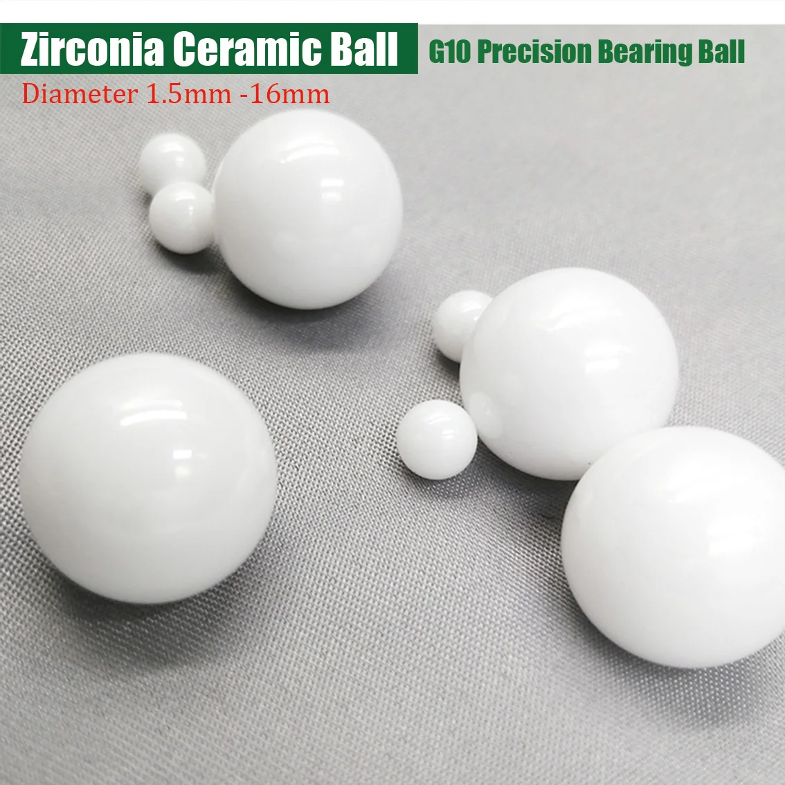 1-10Pcs Zirconia Ceramic Ball G10 White Precision Bearing Ball Dia 1.5mm 1.588mm 2mm  2.5mm 2.778mm 3mm-16mm Smooth Bead Sphere