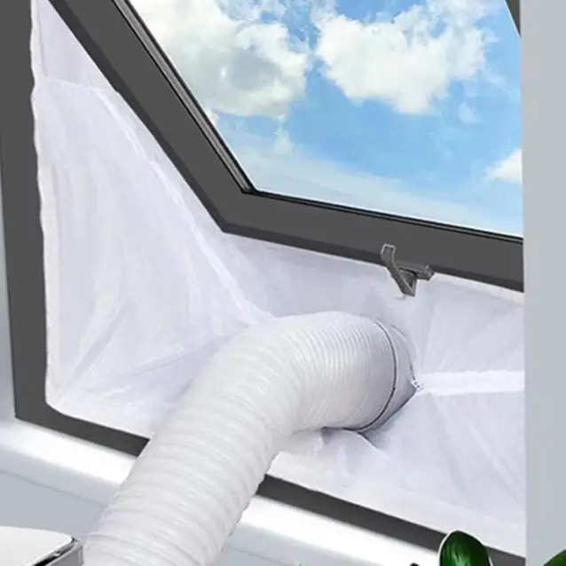 

Adjustable Portable AC Window Seal Kit Insulation Cover For Sliding Window Air Conditioner Hose For Heating Cooling Systems