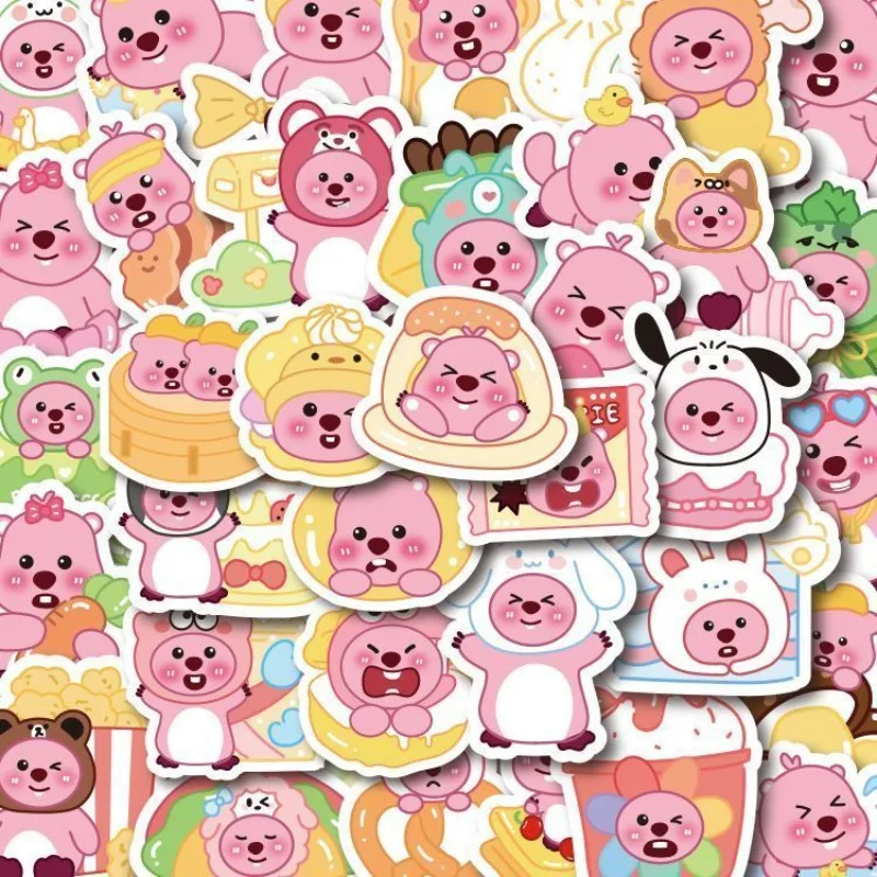 100PCS Cute Loopy Beaver Stickers DIY Cartoon Waterproof Decals for Phone Laptop Water Bottle Scrapbooking