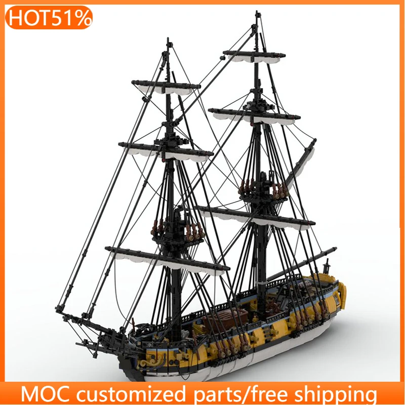 

3233 PCS Vessel Bricks Sloopof WarHMS Challenger MOC Customize Modular Building Block Design Brick Kids DIY Holiday Toy Gifts