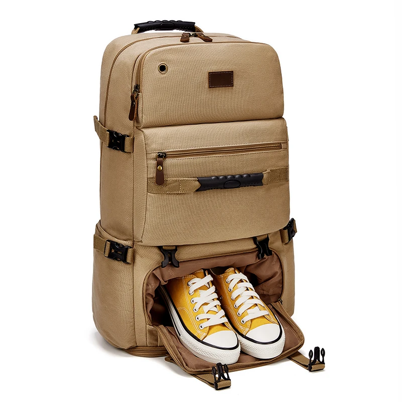 Wholesale retro canvas backpacks large capacity outdoor travel bags laptop backpacks men canvas backpacks