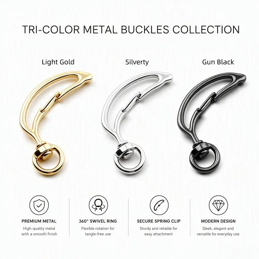 5/100pcs Banana Snap Hook Keychain Trigger Clips Buckles Alloy Lobster Clasp Hooks For Jewelry Making Key Chains Ring Supplies