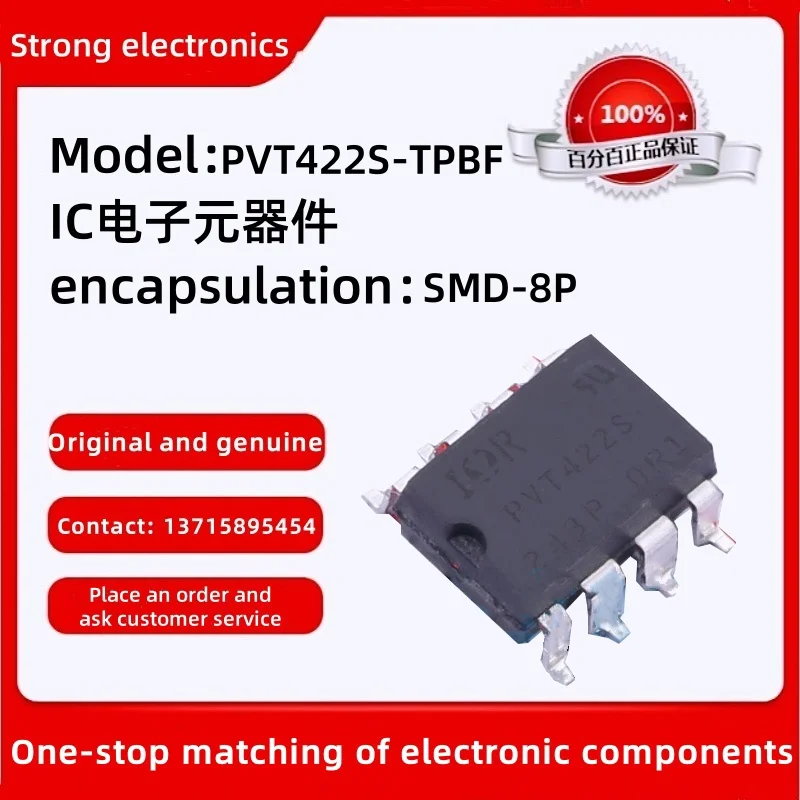 Original Genuine PVT422S-TPBF Package: SMD-8P Solid State Relay-PCB Mount 400V 2 Form A Photo Voltaic Relay