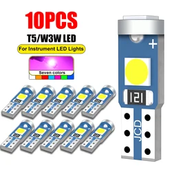 10x T5 Led Bulb W3W W1.2W Led For Air conditioner button light Instrument LED Lights Dashboard Warning Indicator Button Canbus