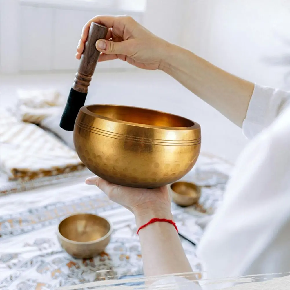 Chanting Handmade Buddha Sound Bowl Stress Relief Music Singing Nepal Meditation Bowl Yoga Copper Sound
