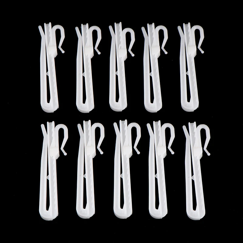 10Pcs 7cm/8.5cm Ring Window White Plastic Curtain Hook For Home Office Curtain Hanging Hooks Curtain Accessories