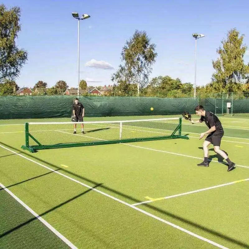 Low Price Portable Outdoor Tennis Post Pickleball Court Volleyball Badminton Net Pole System Artificial Grass