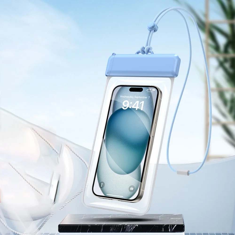 

Floating Waterproof Phone Bag Touch Screen Sealed Phone Protector Pouch Transparent Lanyard Swimming Storage Bag Rafting