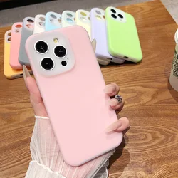 Original Neon Jelly Liquid Silicone Case for IPhone 16 14 13 15 Pro Max 17air Camera Lens Protection Shockproof Cover Capa