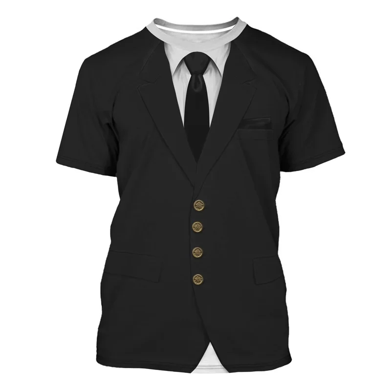 Funny Men's Pirate Costume 3D Print T-Shirt Skull Pirate Uniform Fake Outfit Graphic Short Sleeve Halloween Party Tee Tops