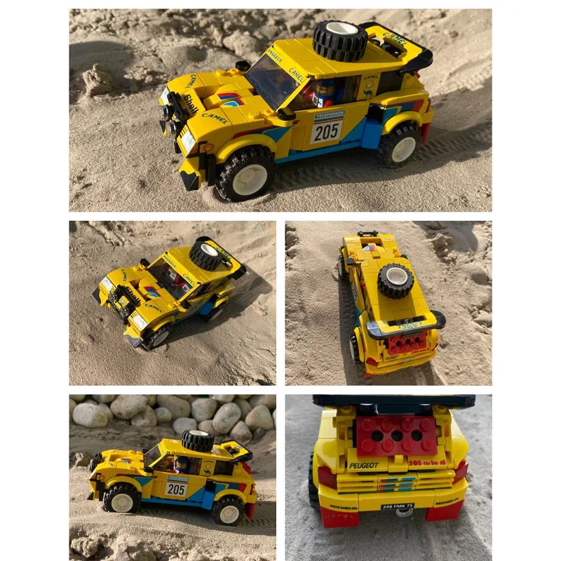 

MOC-133944 Новый классический культовый спортивный грузовик 205 Turbo16, гоночный строительный блок, модель 477, детали, детская игрушка на день рождения для мальчиков