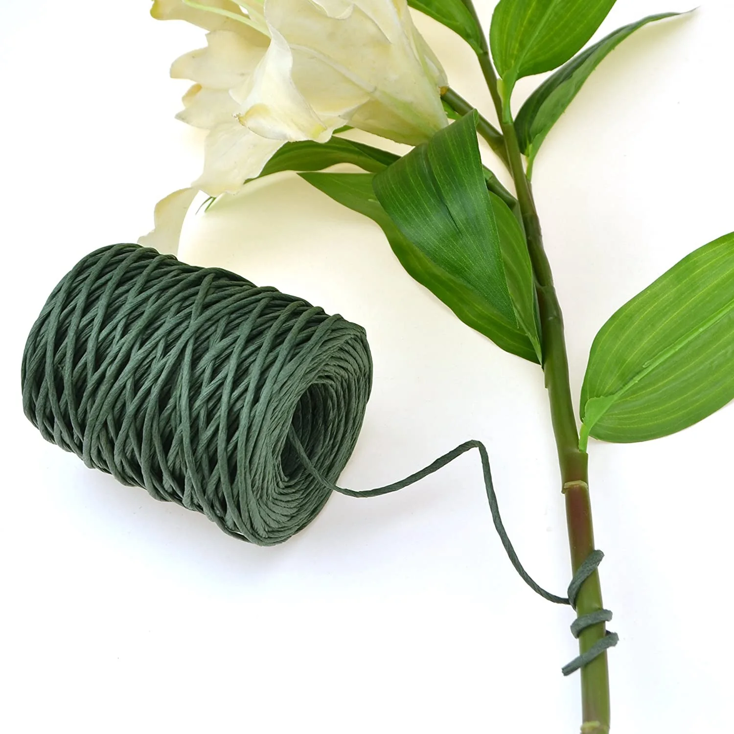 1.0Mm Light Brown Floral Bind Wire Wrap Twine Handmade Iron Wire Paper Rattan for Flower Bouquets (Length: 210M) HOT