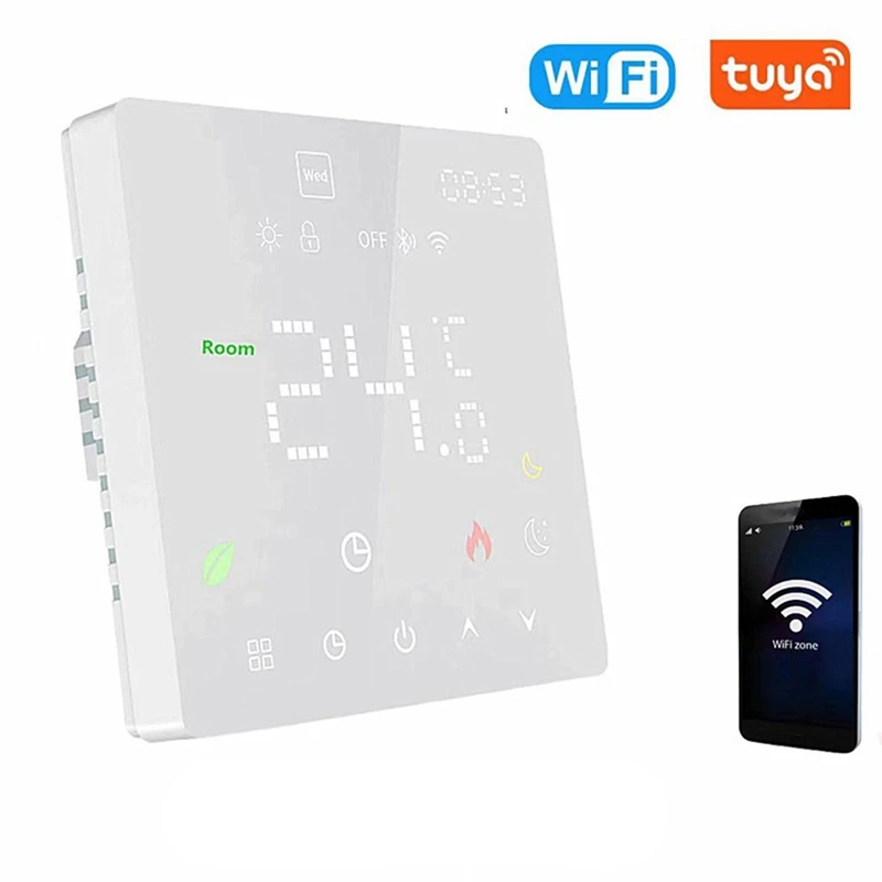 Tuya Wifi Smart Thermostat Electric Floor Heating TRV Water Gas Boiler Temperature Voice Remote Controller Easy Install