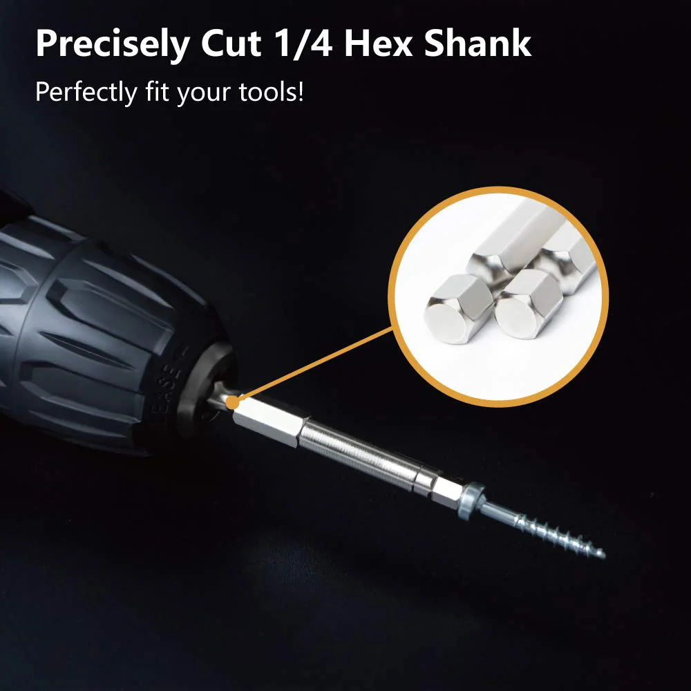 20Pcs Hexagonal Screwdriver Head Set S2 Alloy Steel Allen Screwdriver Socket Bit Metric Magnetic Screwdriver Bits Tool